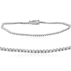 1 1/2 cttw Diamond Tennis Bracelet 14k White Gold 7"