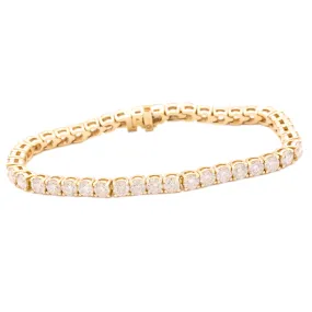 10.11ct 18k Yellow Gold Diamond Bracelet