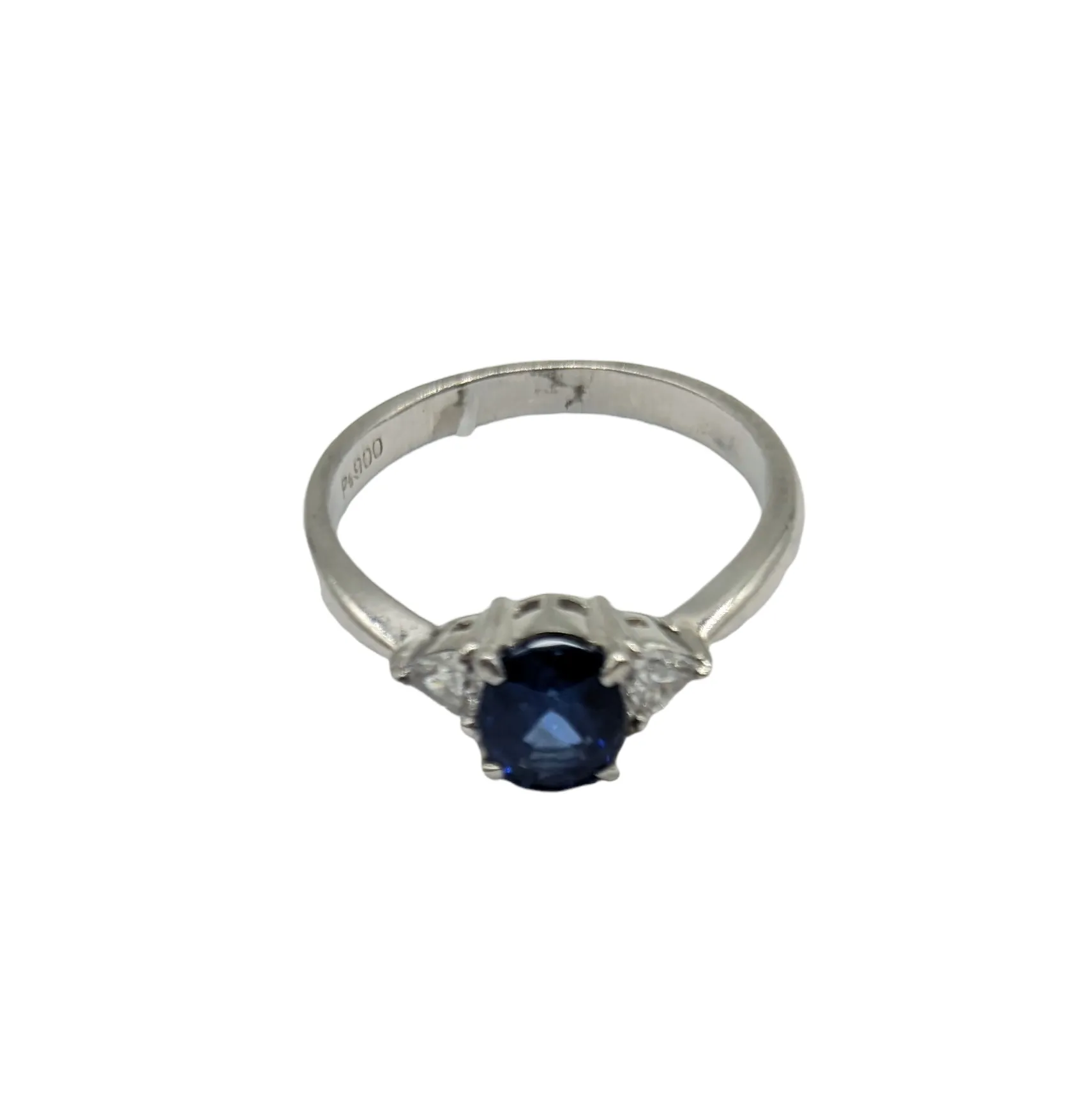 1.08 Carat Total Weight Sapphire Ring with Diamond Accents