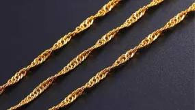 10K Yellow Gold 18" Singapore Chain