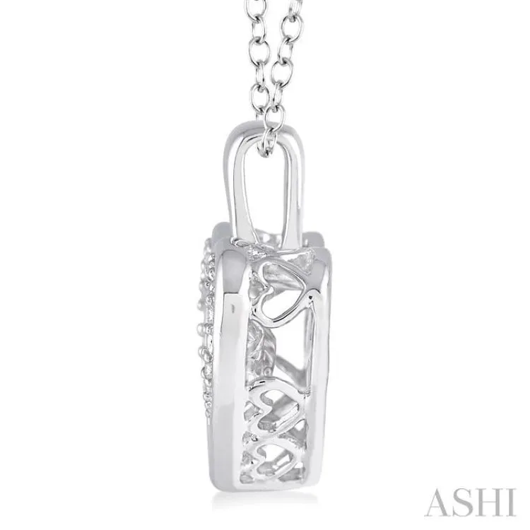 1/20 Ctw Heart Shape Diamond Emotion Pendant in Sterling Silver with Chain