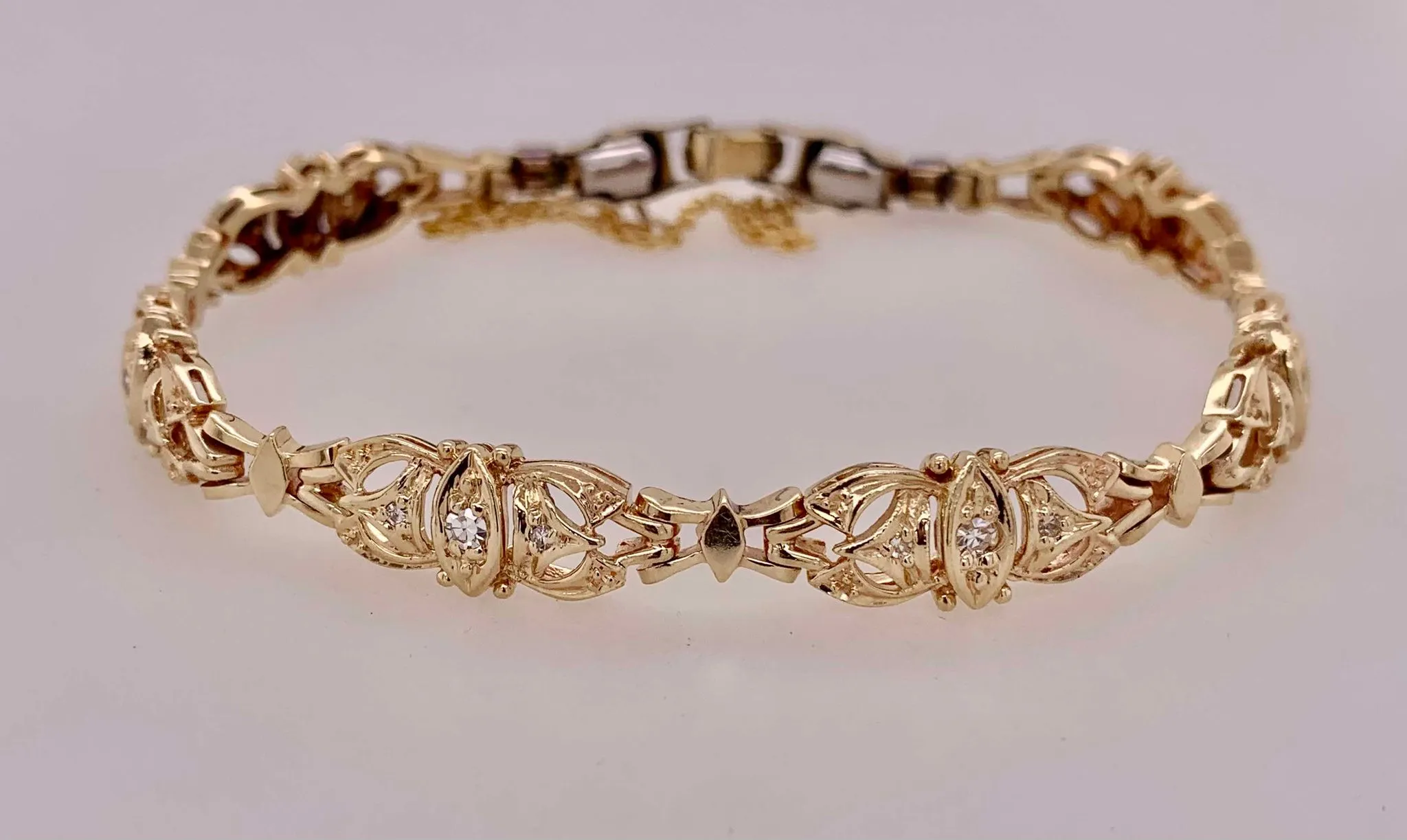 14K Estate Kasper & Esh Add-A-Link Diamond Bracelet