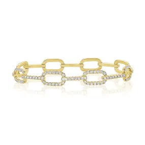 14k Gold & Diamond Link Bracelet- 2.74 ct.