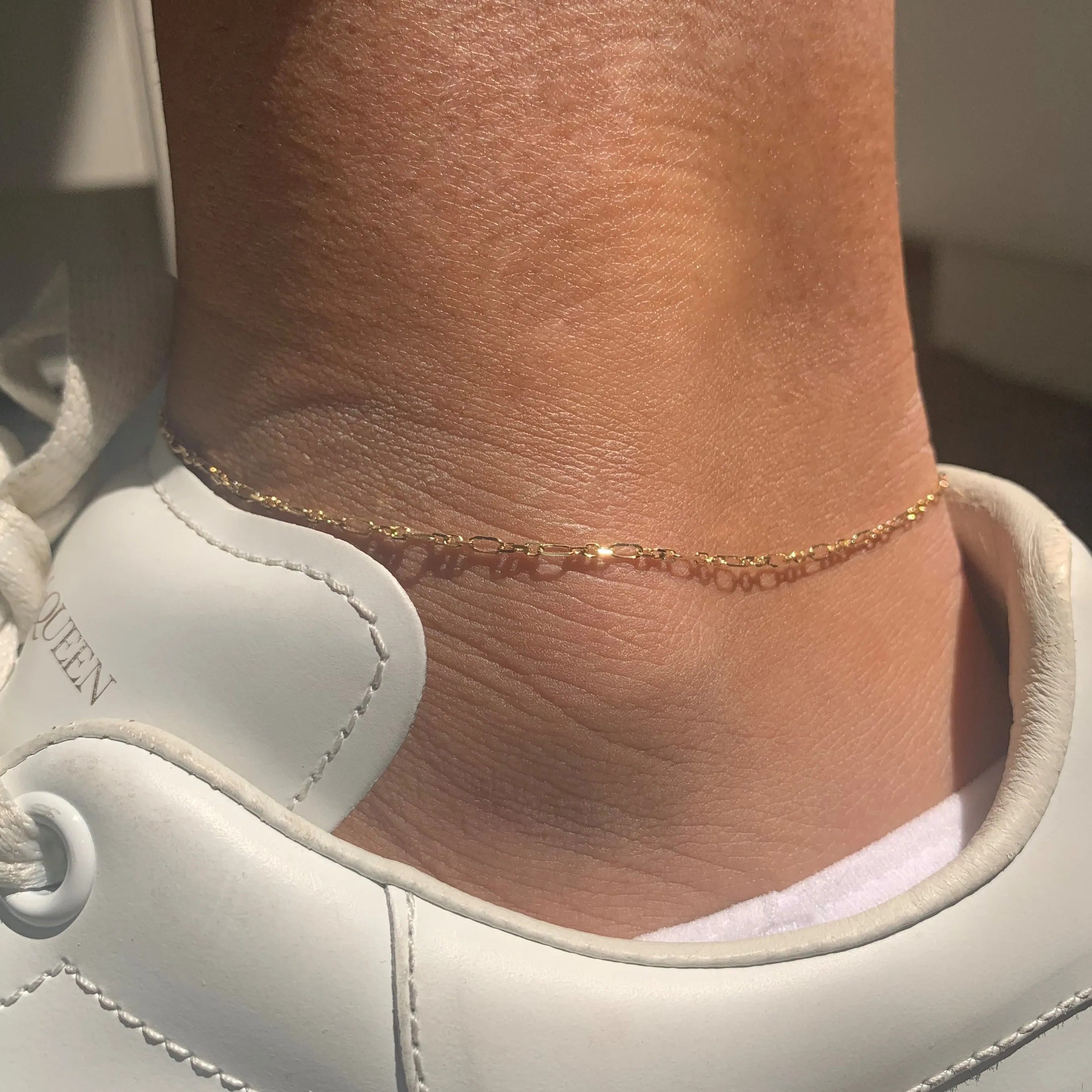 14k Gold Figaro Link Chain Anklet