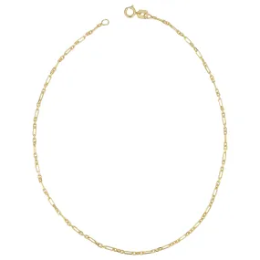 14k Gold Figaro Link Chain Anklet