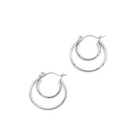 14k Gold Plated Crescent Midi Hoops