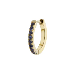 14K SOLID GOLD MINI HALO HOOPS - IOLITE