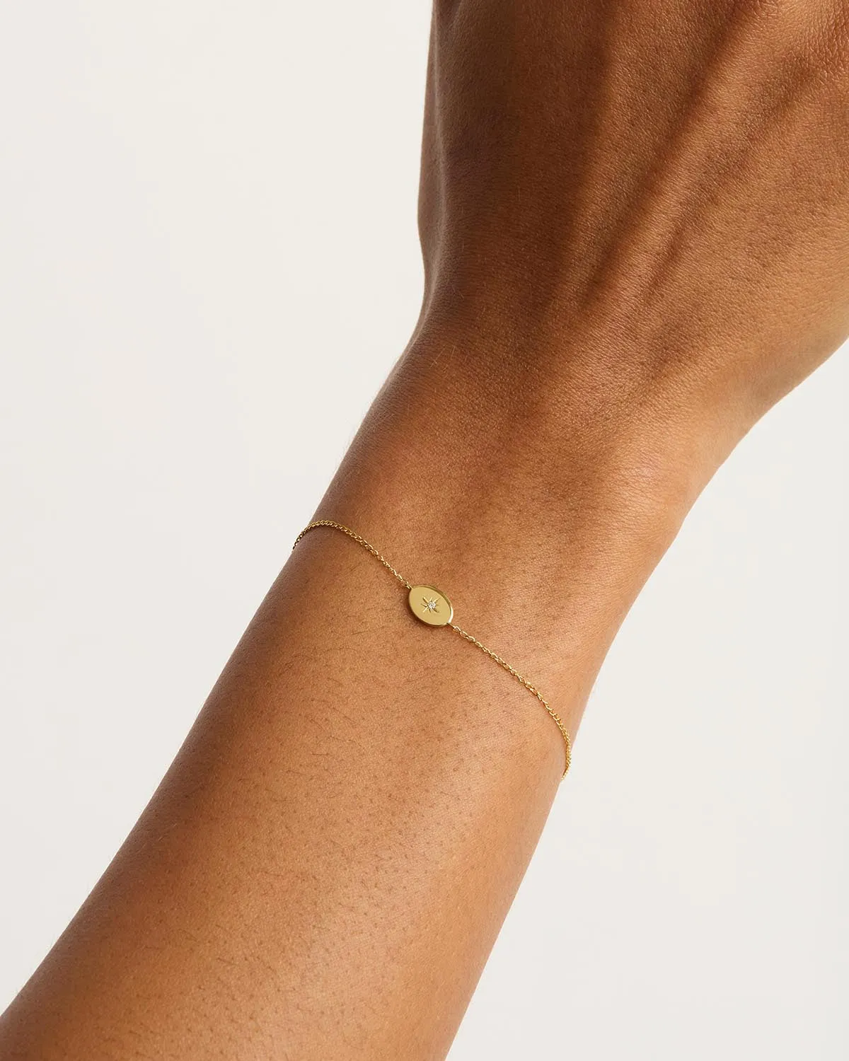 14k Solid Gold Shine Your Light Bracelet