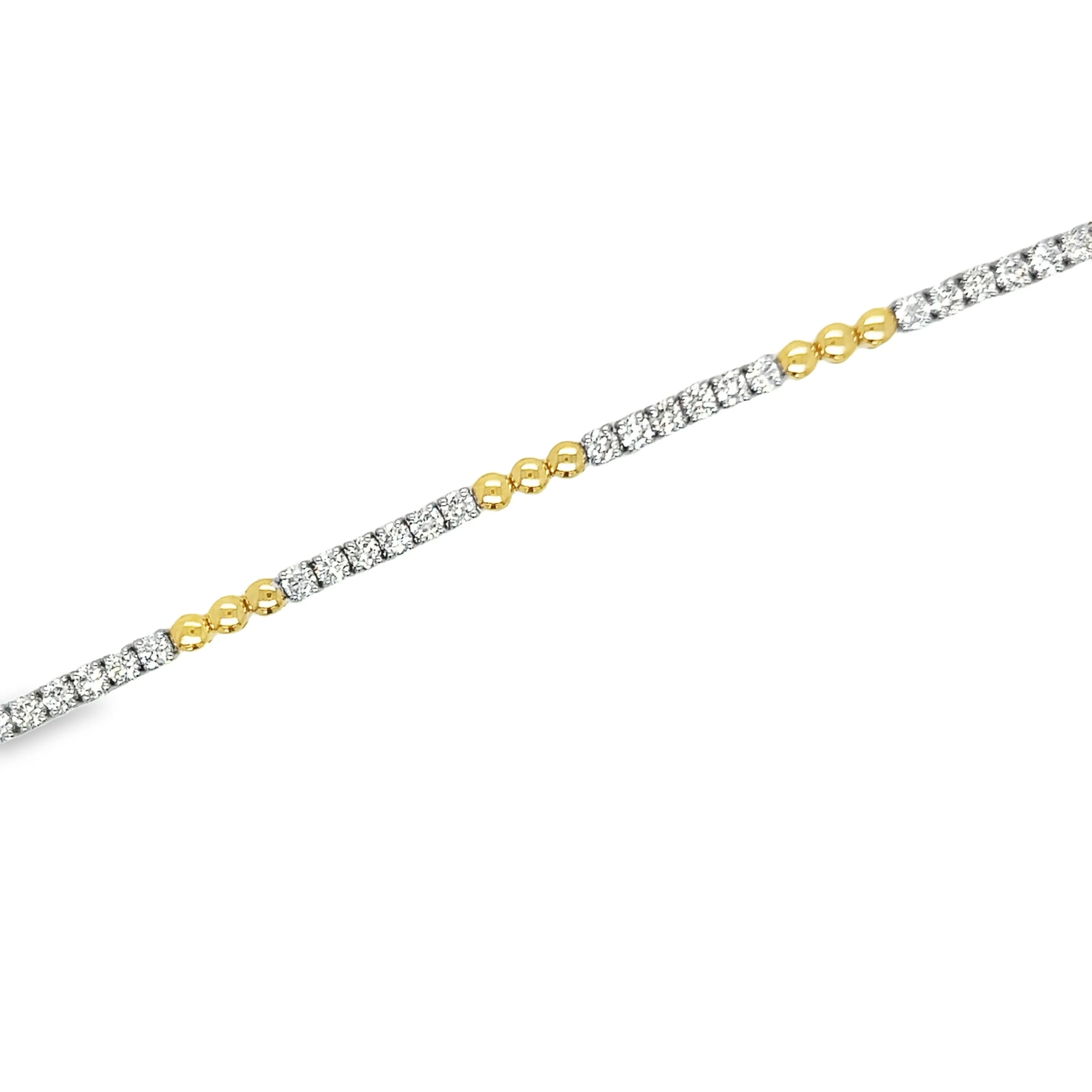 14K White & Yellow Gold Diamond Fashion Bracelet - 2.33ctw