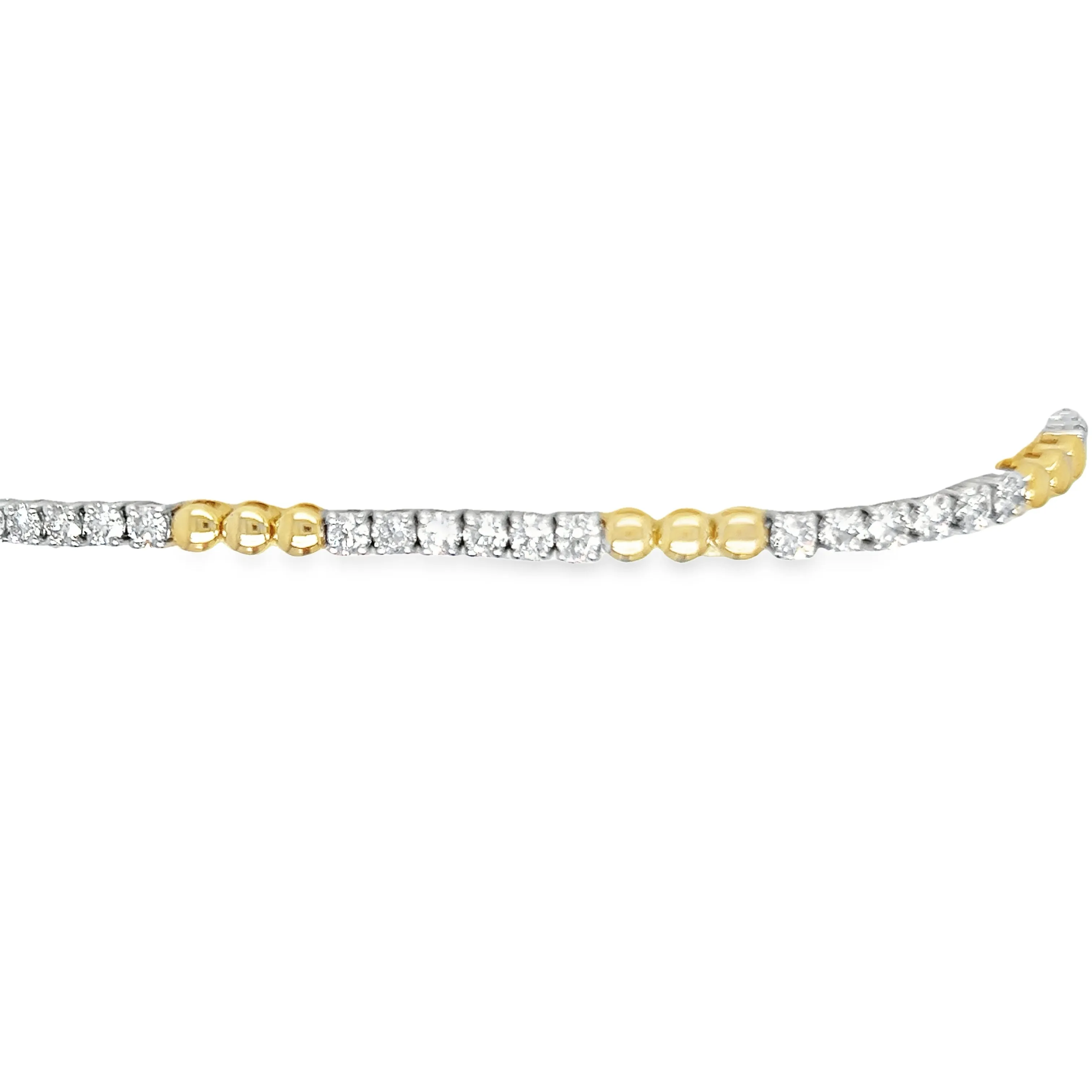 14K White & Yellow Gold Diamond Fashion Bracelet - 2.33ctw