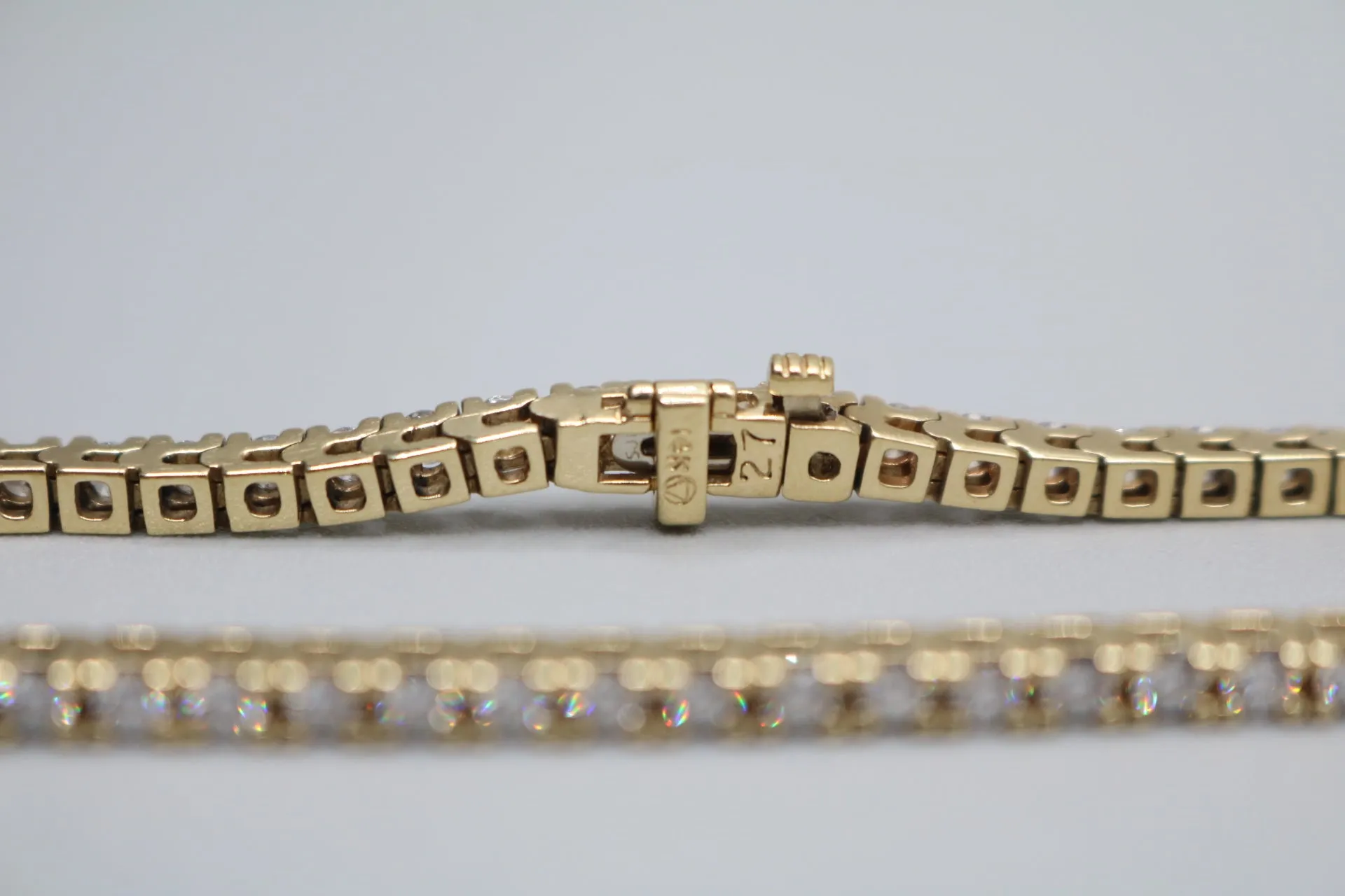 14K Yellow Gold Diamond Tennis Bracelet (3.75 CTW) (Local Pick-up only) (Clearance)