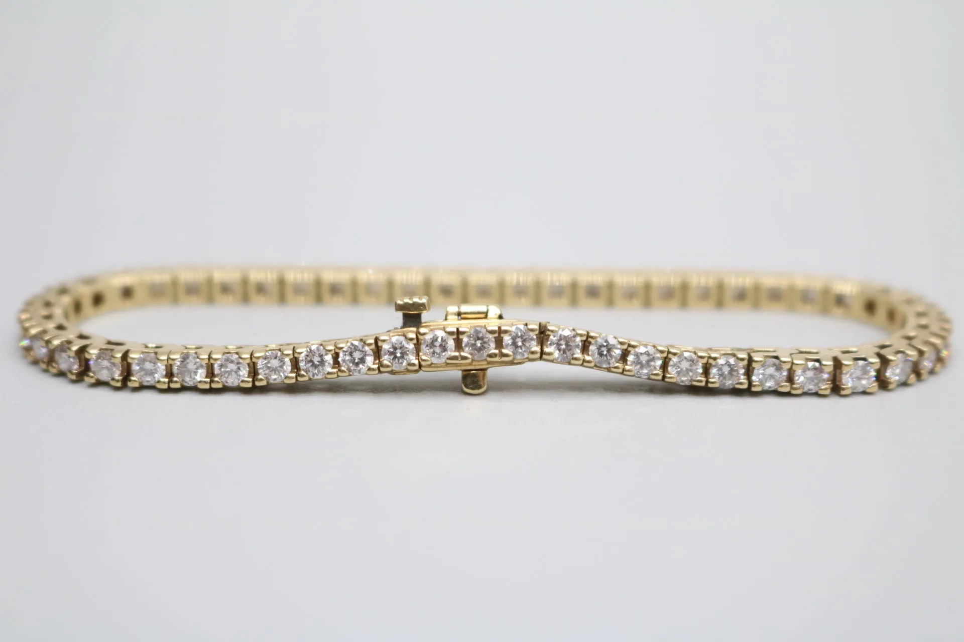 14K Yellow Gold Diamond Tennis Bracelet (3.75 CTW) (Local Pick-up only) (Clearance)