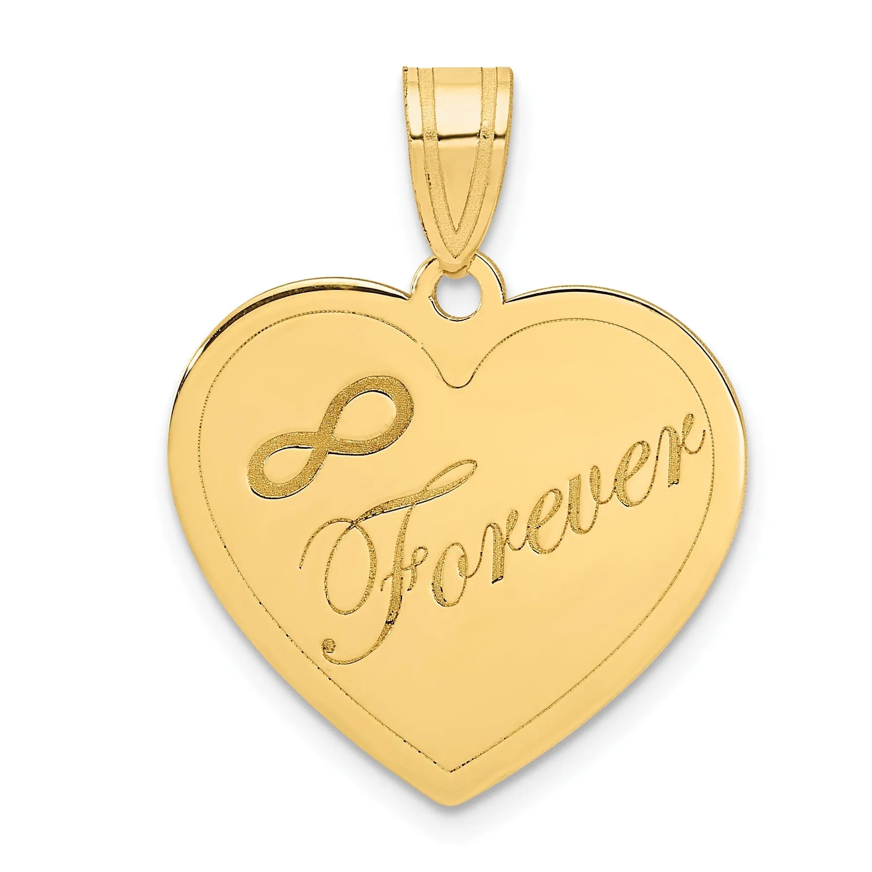 14k Yellow Gold Laser Cut Charm Pendant