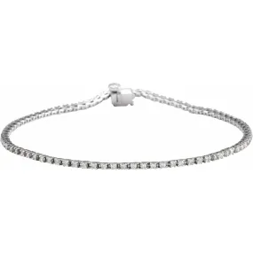 14KW Diamond Line Bracelet w/ 1.0 CTW & 7.25" Long