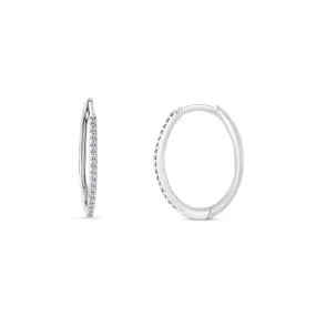 14KW SM OVAL DIAMOND HOOPS (118HP401325W14DI1)