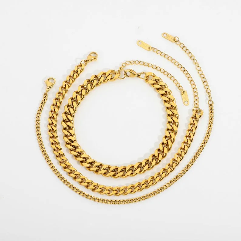 18k Gold-Filled Cuban Link Anklet - Anklets For Women - Gold Anklet - Ava Anklet