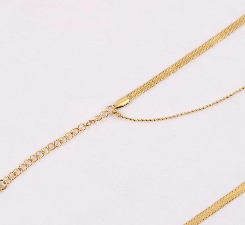 18k Gold-Filled Herringbone Anklet - Gold Anklets For Women - Maya Anklet