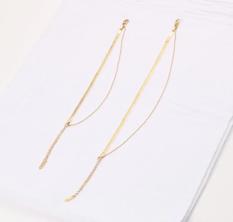 18k Gold-Filled Herringbone Anklet - Gold Anklets For Women - Maya Anklet