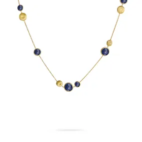 18K Yellow Gold Lapis Necklace