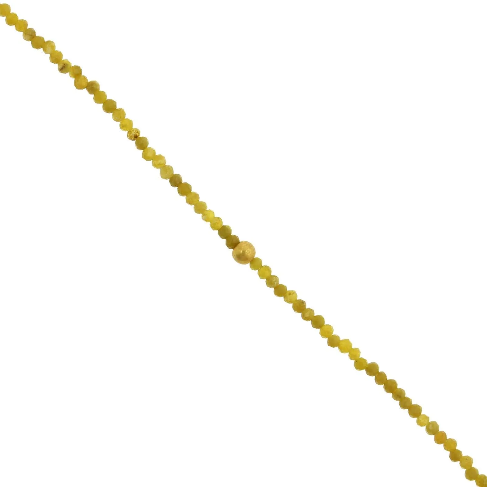 18K Yellow Gold Olive Opal Bead Bracelet