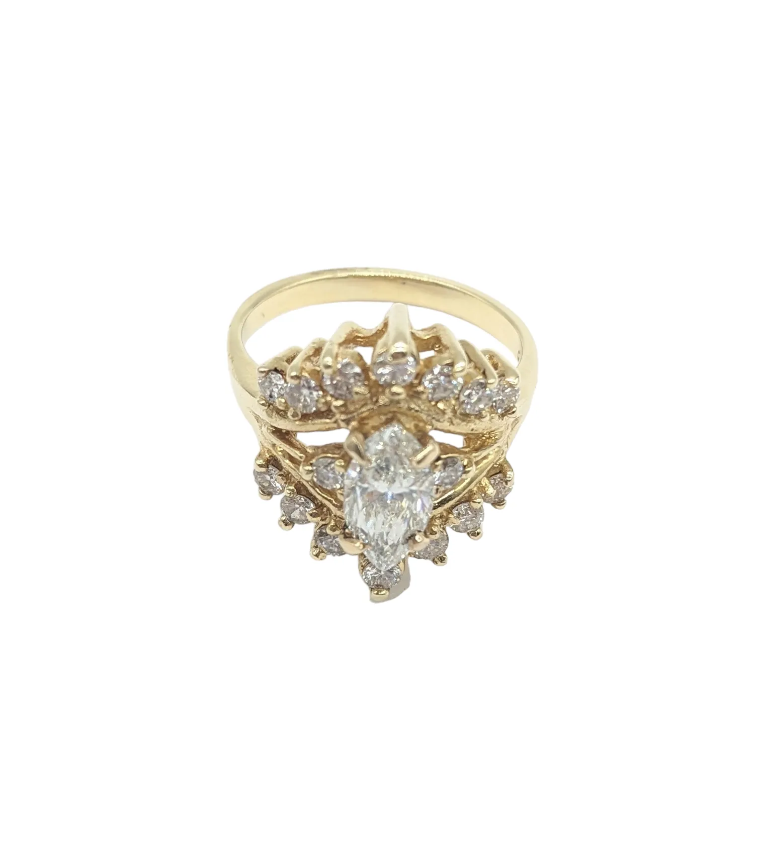 2.10 Carat Marquise with Double Chevron Design