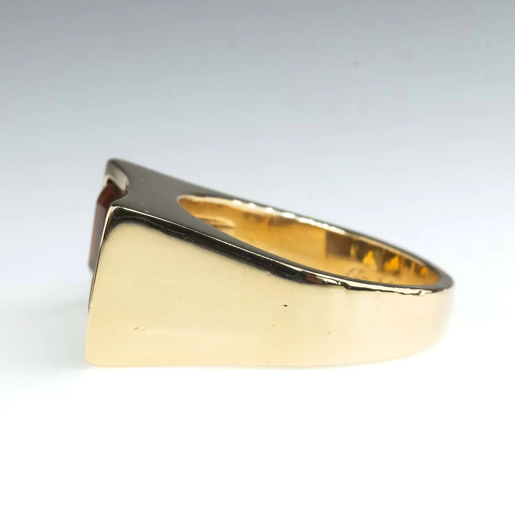 3.46ctw Three Stone Citrine Gemstone Ring in 14K Yellow Gold