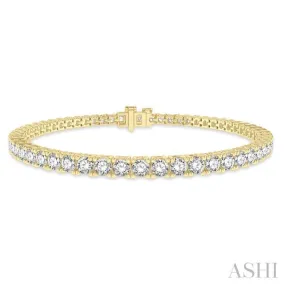 5 Ctw Round Cut Diamond Tennis Bracelet in 14K Yellow Gold