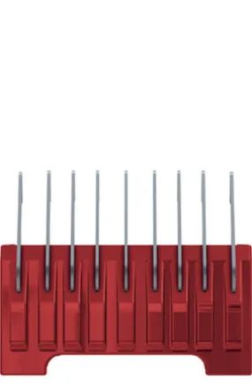 5-N-1 SS Snap On Comb Red #5 - 1-8 in