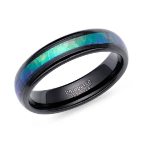 6mm Tungsten Ring Black & Green