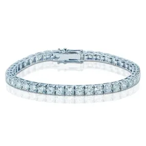 9 Ct Genuine Round-Cut Real Diamond Tennis Bracelet 7" 14K White Gold