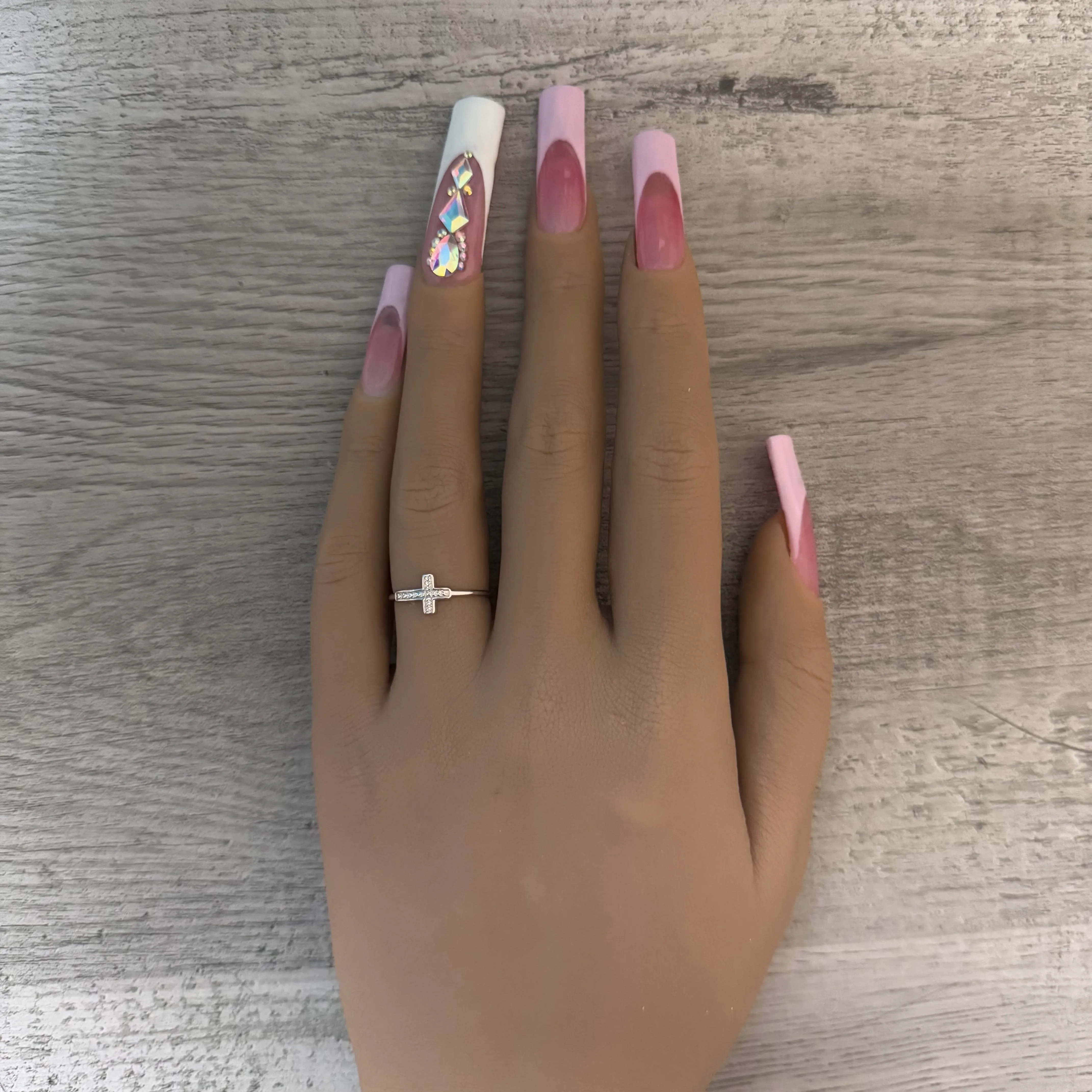 925 Mini Silver Cross Ring