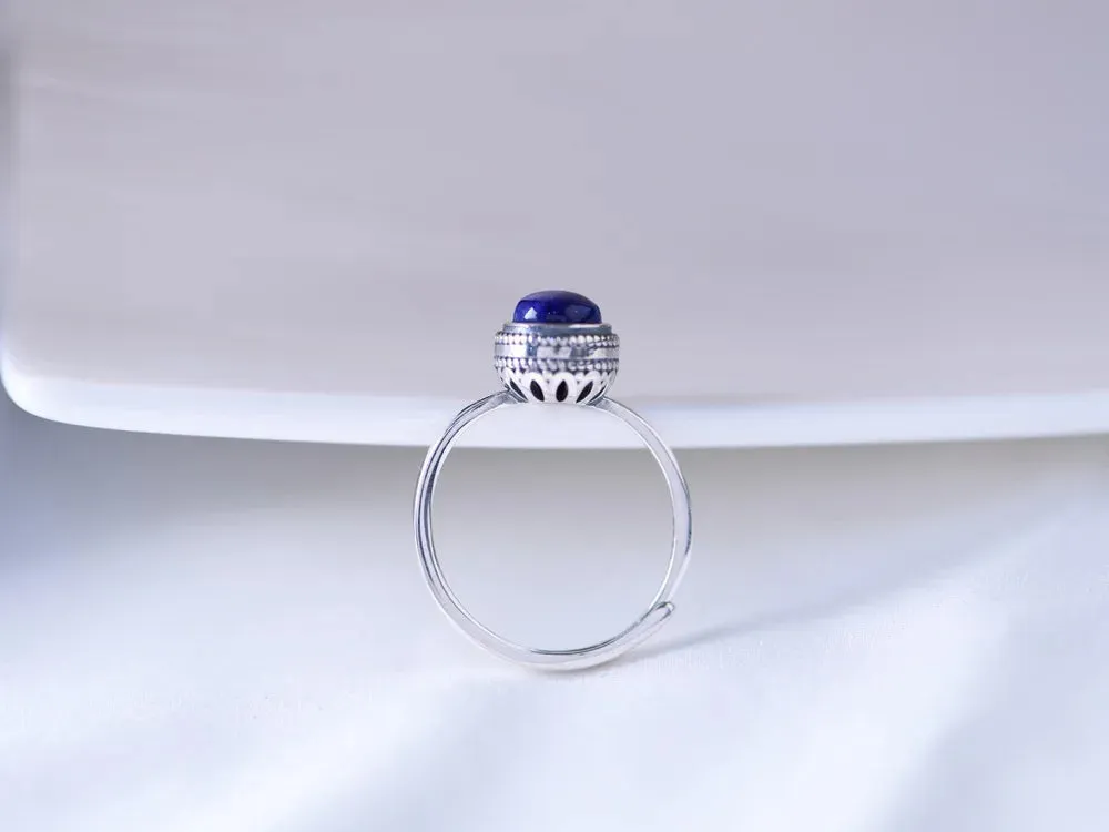 925 Sterling Silver Lapis Lazuli Stone Ring