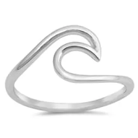 925 Sterling Silver Wave Ring