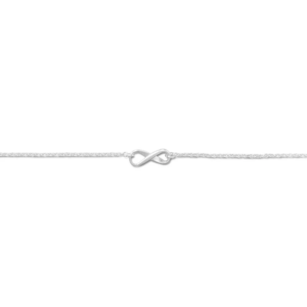 9"   1" Infinity Symbol Anklet