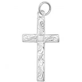 Acotis Silver Pendant Engraved Cross G6792