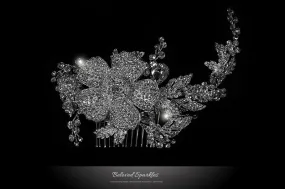 Adele Vintage Flower Statement Hair Comb | Swarovski Crystal