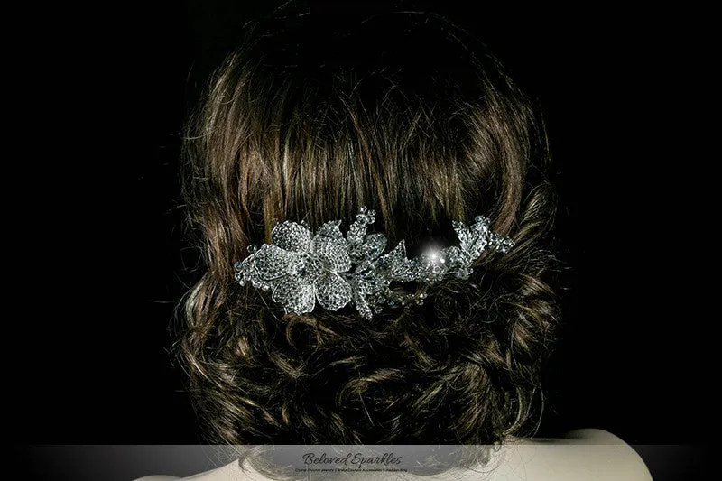 Adele Vintage Flower Statement Hair Comb | Swarovski Crystal