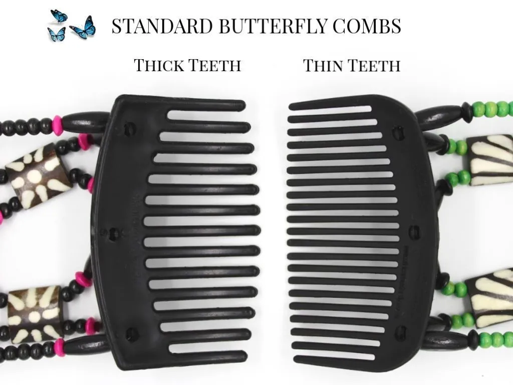 African Butterfly Hair Comb - Beada Blonde 72