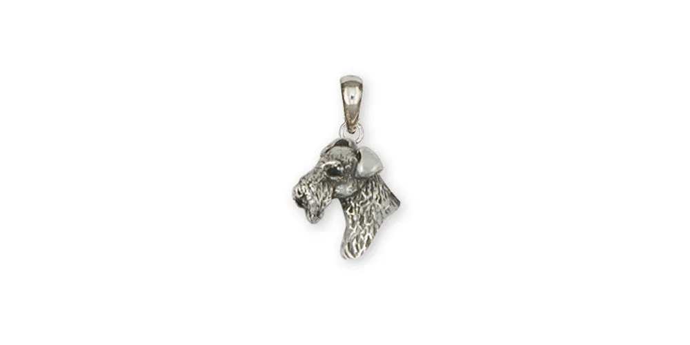 Airedale Terrier Pendant Jewelry Sterling Silver Handmade Dog Pendant AR1-2P