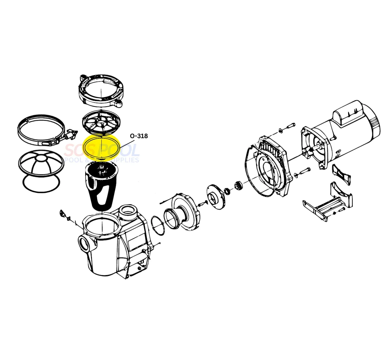 Aladdin O-Ring For Pentair Pump Trap Lid | 805-0436 | O-318