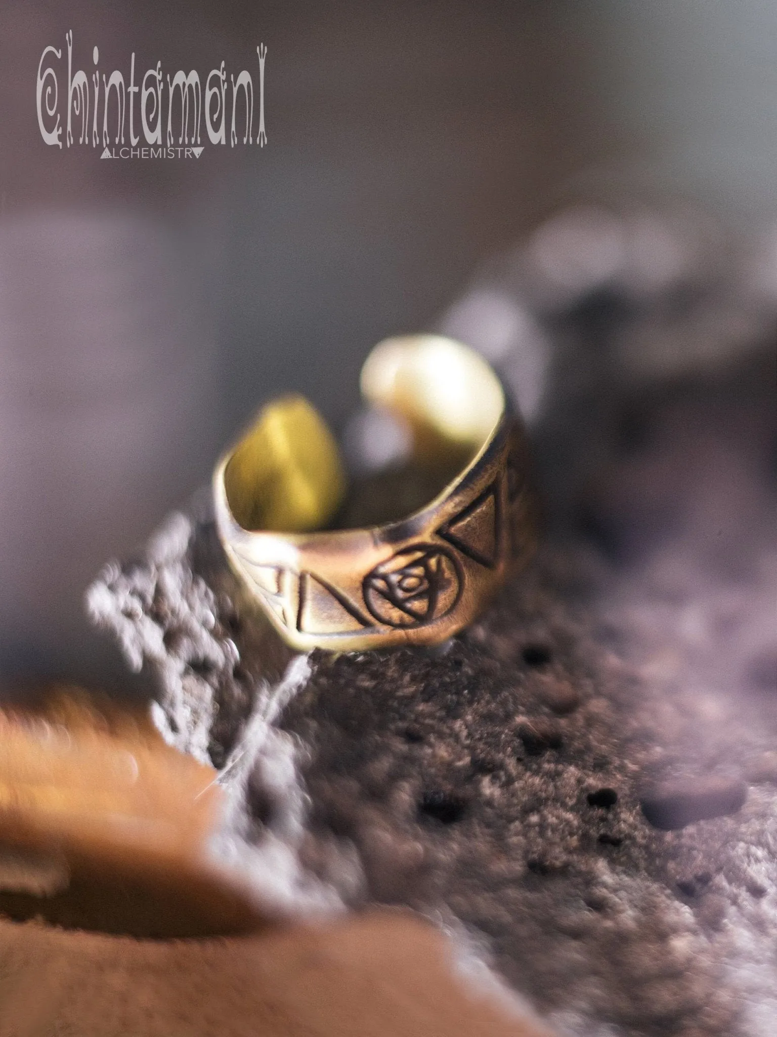 Alchemy 9 Elements Ring / Brass