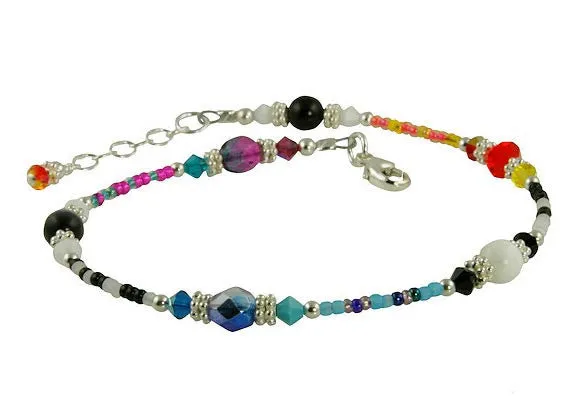 All Jazzed Up Capricious Funky Beaded Anklet