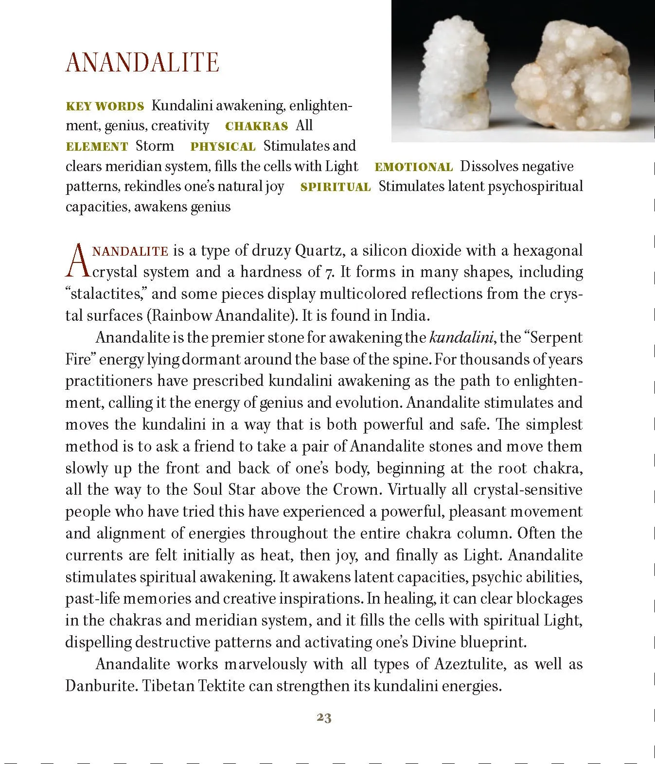 Anandalite Crystal Pendant 'Awakener' SS