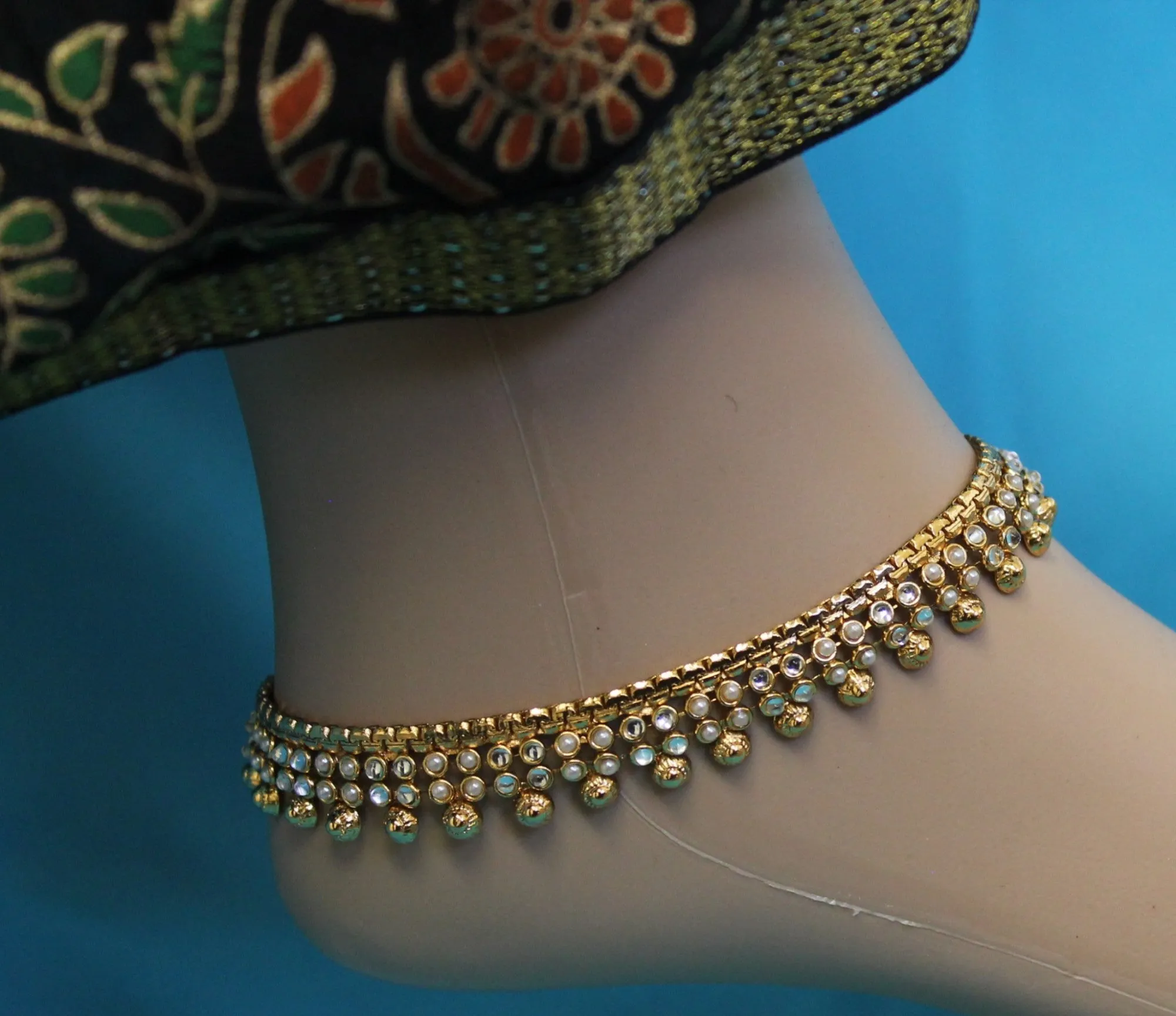 Anklet 2529 Indian Payal Anklet Shieno Sarees