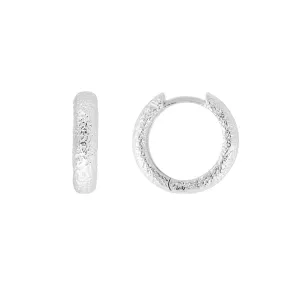 ANTIQUE SILVER MIDI HOOPS