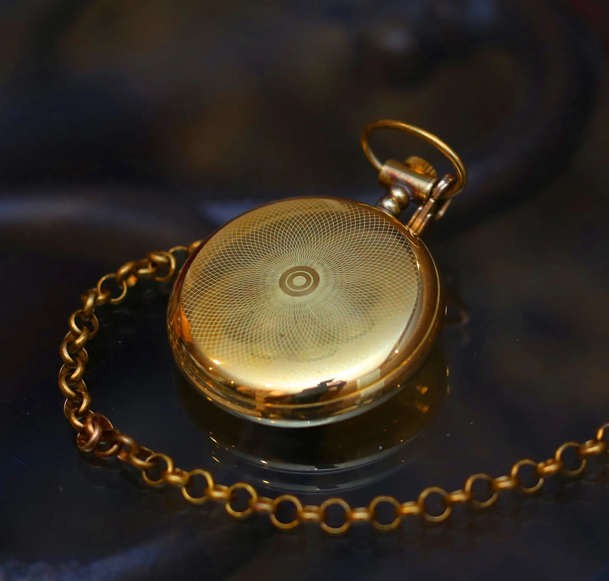 Antiqued Golden Tone Pocket Watch Copper Steampunk Winding Mechanical Vintage Pocket Watch- Father's Day Gift  MPW012