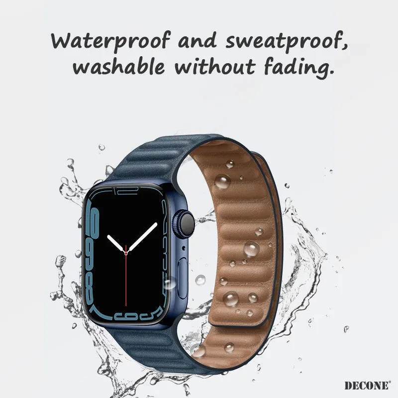 Apple Watch Series | Leather Link Magnetic Strap