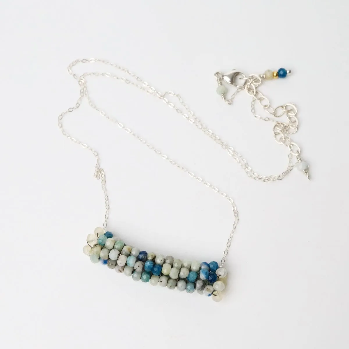 Azurite with Opal Trim Necklace