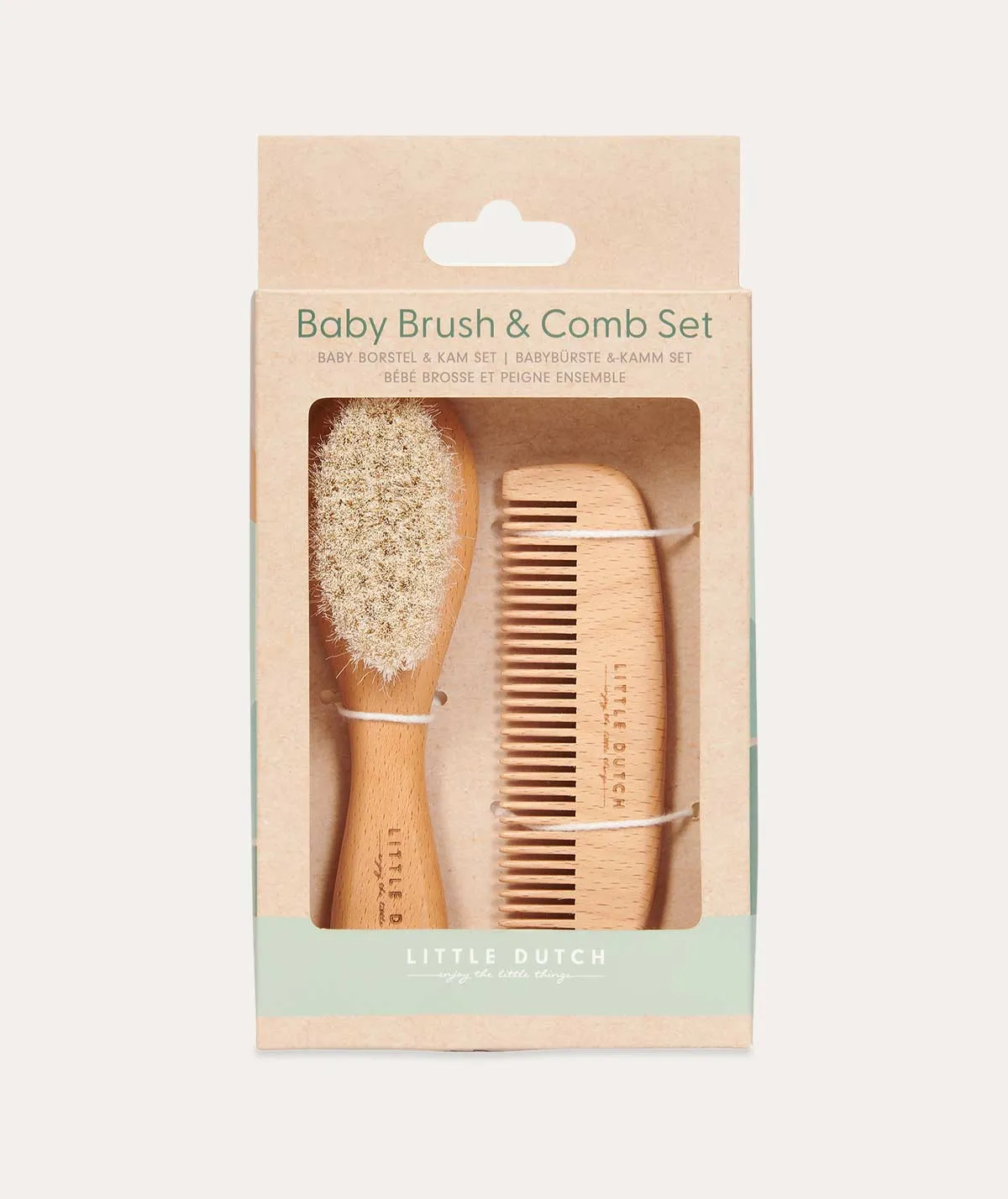 Baby Brush & Comb Set - Beige