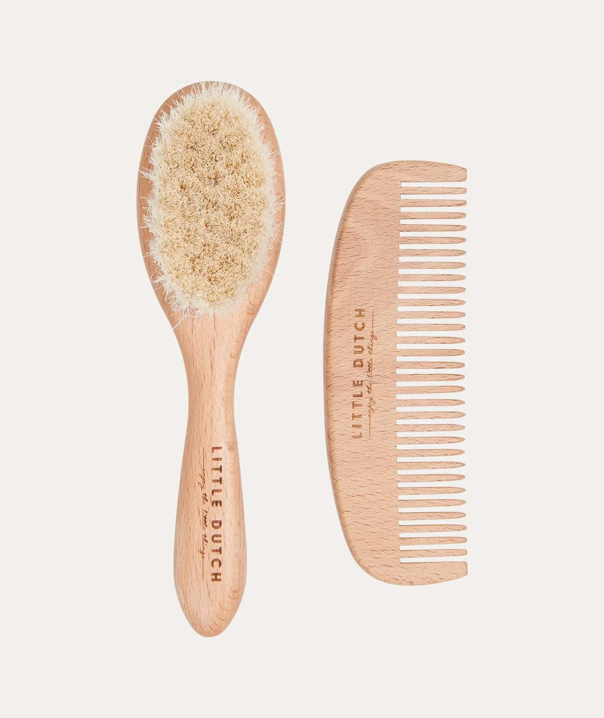 Baby Brush & Comb Set - Beige